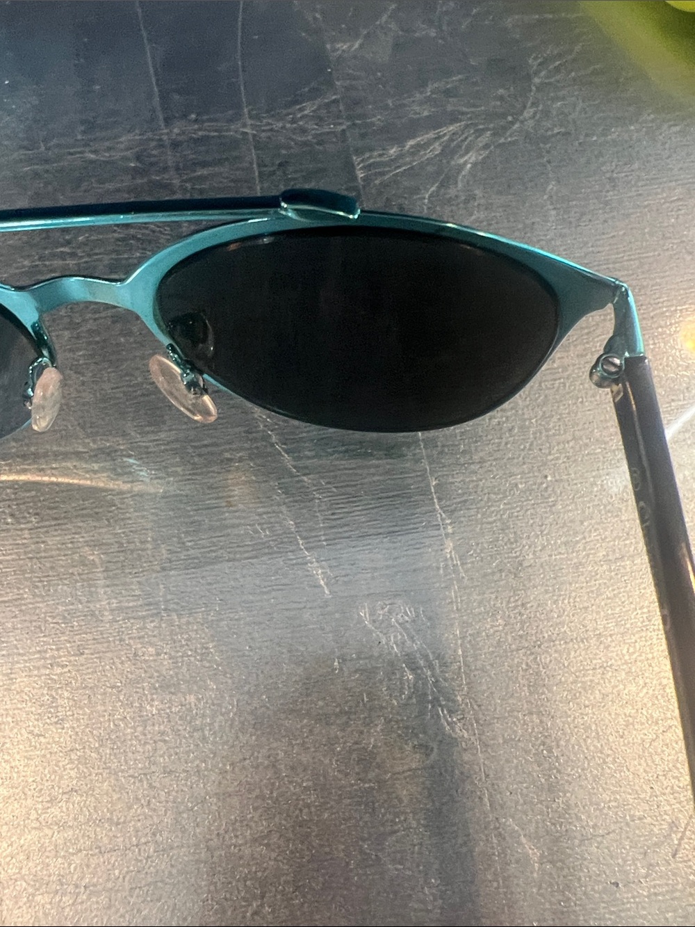 Dior Green Metal Round Aviator Sunglasses with Dark Lenses - Picture 4 of 14